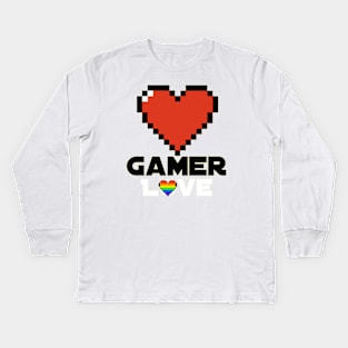 Gamer Love Kids Long Sleeve T-Shirt